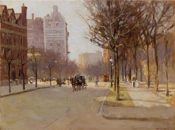 Paul Cornoyer, A Spring Day, New York, c. 1905. 